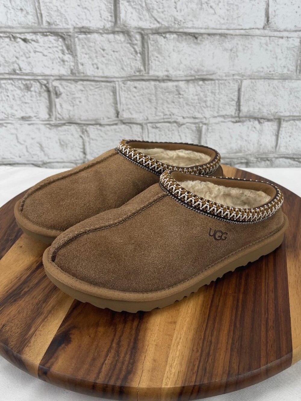 UGG Australia Tasman  1019066K Womens 6.5 Kids 5 Chestnut Brown Suede Slippers